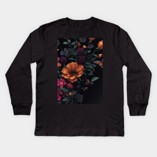 flowers pattern Kids Long Sleeve T-Shirt